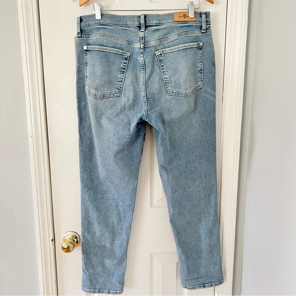7 For All Mankind NEW Luxe Vintage Josefina Boyfriend Jeans Women’s 31 High Rise - Picture 7 of 12